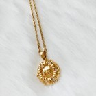 Authentic Vintage Nina Ricci Gold Tone Rhinestone Nr Logo Pendant Necklace Gift   