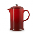 Le Creuset Stoneware French Press Cerise Red Coffee Maker W  Plunger
