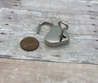 Silver Heart Padlock With Key Pendant Charm Jewelry Making Supplies