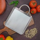 Mexican Style 8  Stainless Steel Flat Square Fry Pan Comal With Handle