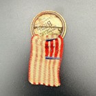 Antique North Dakota Don t Give Up The Ship Pinback Button American Flag Ribbon