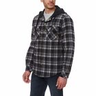 Legendary Outfitters Men s Cotton Flannel Hooded Shirt Jacket  Black  Size Xl