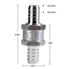 2pcs 12mm 1 2  Fuel Non-return One Way Check Valve Petrol Diesel Oil Aluminum