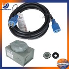 15 Ft 30 Amp Power Cord With Inlet Box For Rv And Generator L14-30p l14-30r