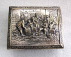 Fine Antique Dutch Silver   Case    Box  Scenes From Life 1900 s