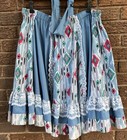 Pitchfork Vintage Square Dance Skirt Belted Front Gunne Western Blue Ribbon