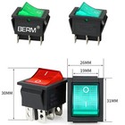 Rectangle Rocker Switch 22 X 28mm Illuminated 16a 250v Rectangular 4 Pin 6 Pin