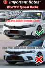 Yofer Crystal Black Pearl 2 Tone Front Bumper Lip Splitter For 2025  Honda Civic