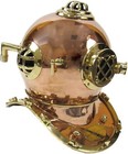 Antique Copper Navy Mark V Deep Sea Divers Diving Helmet Scuba For Home Decor