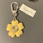 Nwt s Coach Daphne Lavender Flower   Daisy - Bag Charm   Keychain   Key Ring