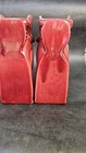 Vintage Royal Haeger Red Ceramic Horse Planter Bookends - Set Of Two