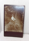 Antique Photo Woman On Old Bicycle W  Bike Lantern