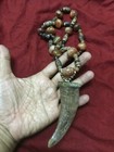 Antique Ancient Etched Yemen Suleiman Agate Beads Carnelian Necklace Handmade