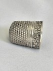 Fancy Sterling Silver Antique Thimble 9 Scrolls Sewing Notion Stern Bros