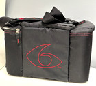 Six Pack Fitness Meal Prep Management Cooler Bag Black Red Insulated Tote