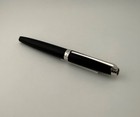 Caran D ache Leman Matte Black Rhodium Fountain Pen 18k Gold Broad Nib