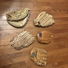 Vintage Baseball Glove Lot Catchers Mitt Leon Wagner Ted Williams Richie Zisk