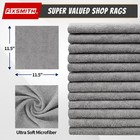 Fixsmith Shop Towels  Pack Of 200  Grey Microfiber Cleaning Cloth 200pk  