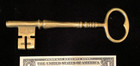 Vintage Virginia Metalcrafters Colonial Williamsburg Solid Brass Skeleton Key
