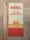 Shell Street Guide Of Western United States Travel Souvenir Fold Out Map Vintage