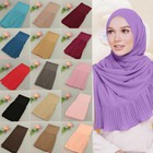Muslim Islamic Prayer Shawl Headscarf Womens Crinkle Long Instant Wrap Hijab