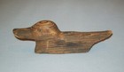 Old Antique Vtg 19th C 1800s Small Folk Art Carved Wooden Duck Or Bird Figure