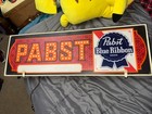 Vintage 60   s Pabst Blue Ribbon Beer Sign Lighted Pbr