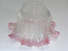Lovely Replacement Glass Victorian Style Lamp Shade Cranberry To Clear Glass