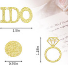 Gold Wedding Table Confetti glitter Paper Diamond Ring Confetti  I Do Engagement