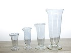 Kimble Vintage Lab Glass Blue Conical Graduated Cylinder Darkroom Apothecary G1