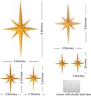 Mid Century Modern Decor  Gold Mcm Retro 3d Star Art Wall Sculpture  Plastic Sta