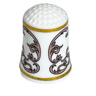 Vtg Thimble 1  High Porcelain White 1980 Hershey   s Sweet Chocolate Sewing