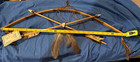 Native American Bow   Arrow Set 27  W 2 Carved Arrows Feathers Leather-f beaver 
