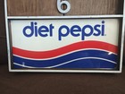 Vintage Rare Diet Pepsi Hanging Wall Clock  Advertisement Faux Wood 1970-80s