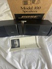 Pair Bose Model 100 Compact Bookshelf wall surround Speakers Black Original Box
