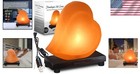 Authentic Himalayan Rock Salt Lamp   Heart-shaped Dimmable Fixture Gift