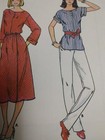 Tunic Top Skirt Pants C 12 14 16 Butterick 6575 Sewing Pattern Uc Vtg 80s Easy