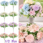 1 2pcs Artificial-silk Peony Fake Flower Bunch Bouquet Home Wedding Garden Decor