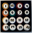 Ncaa Sports Fan Michigan Wolverines Pool billiard Ball Full Set