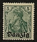 Travelstamps- 1920 Germany Occupied Poland   Danzig Mi 1 Mint  Og Hinged Mogh