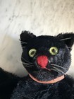 Original Steiff Vintage 1960s  black Cat  Mohair Glove Puppet