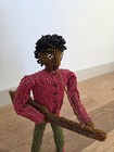 Rare Joyce Sithole Monkeybiz Beaded Guitar Player     15  African Folk Art Sculptu