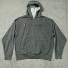 Champion Hoodie Shirt Mens Large Gray Pull Over Long Sleeve Pockets Fleece