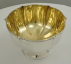 6     Antique Sterling Silver Gilt Pedestal Bowl  Birmingham 1920  167mm  268g 