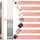 Pool Cue Stick Set  5 Pack  58 Inch Canadian Maple Professional Billiard 