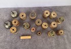 Antique Wooden Thread Spool Collection Oil Cans Needle Case Primitive Grannycore