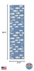 Safavieh Courtyard Collection Runner Rug - 2 3  X 6 7   Blue And Beige  Non-s
