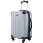Travelers Club Chicago Hardside Expandable Spinner Luggage Silver 20  Carry-on
