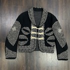 Authentic Vintage Mariachi   Traje De Charro Suit - Black   White - Small