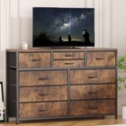 10-drawer Dresser For Bedroom Chest Of Drawer Storage Organizer Wood Top Cabinet